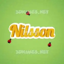 nilsson in Ladybugs style - 3D name wallpaper