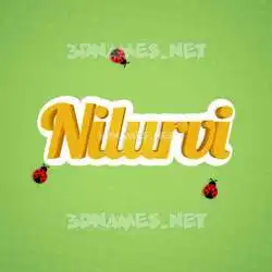 nilurvi in Ladybugs style - 3D name wallpaper