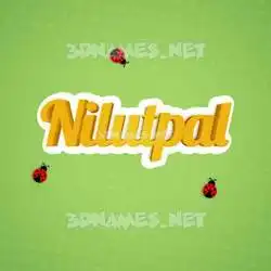 nilutpal in Ladybugs style - 3D name wallpaper
