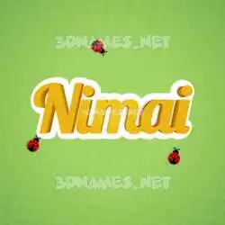 nimai in Ladybugs style - 3D name wallpaper