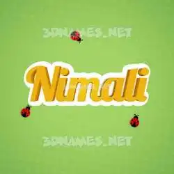 nimali in Ladybugs style - 3D name wallpaper