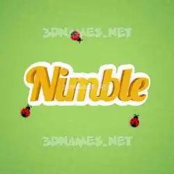 nimble in Ladybugs style - 3D name wallpaper
