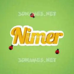 nimer in Ladybugs style - 3D name wallpaper