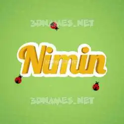 nimin in Ladybugs style - 3D name wallpaper