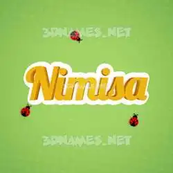 nimisa in Ladybugs style - 3D name wallpaper