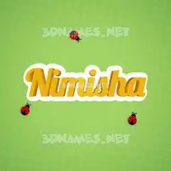 nimisha in Ladybugs style - 3D name wallpaper