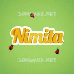 nimita in Ladybugs style - 3D name wallpaper