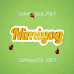 nimiyog in Ladybugs style - 3D name wallpaper