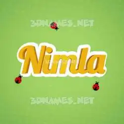 nimla in Ladybugs style - 3D name wallpaper