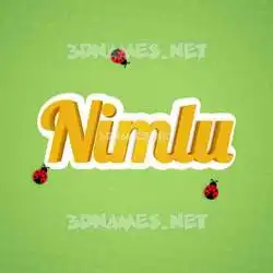 nimlu in Ladybugs style - 3D name wallpaper