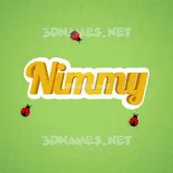 nimmy in Ladybugs style - 3D name wallpaper