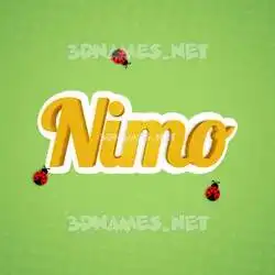 nimo in Ladybugs style - 3D name wallpaper