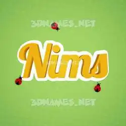 nims in Ladybugs style - 3D name wallpaper