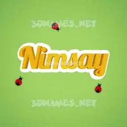 nimsay in Ladybugs style - 3D name wallpaper