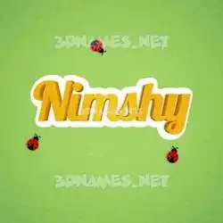 nimshy in Ladybugs style - 3D name wallpaper