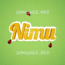nimu in Ladybugs style - 3D name wallpaper
