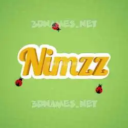 nimzz in Ladybugs style - 3D name wallpaper