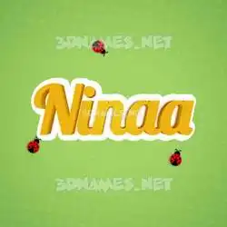 ninaa in Ladybugs style - 3D name wallpaper