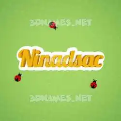 ninadsac in Ladybugs style - 3D name wallpaper