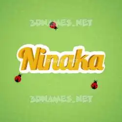ninaka in Ladybugs style - 3D name wallpaper