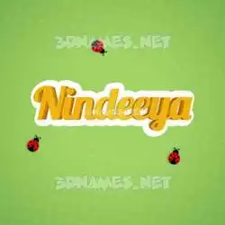 nindeeya in Ladybugs style - 3D name wallpaper