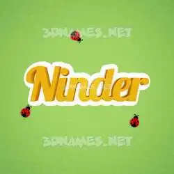 ninder in Ladybugs style - 3D name wallpaper