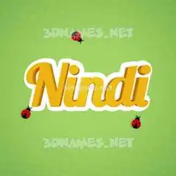 nindi in Ladybugs style - 3D name wallpaper