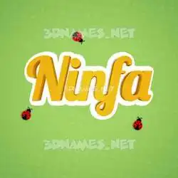 ninfa in Ladybugs style - 3D name wallpaper