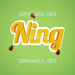 ning in Ladybugs style - 3D name wallpaper