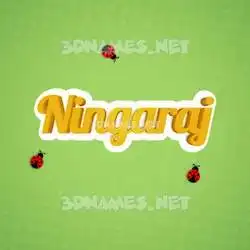 ningaraj in Ladybugs style - 3D name wallpaper