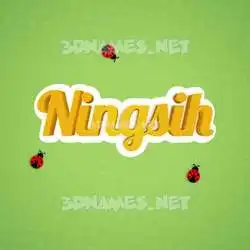 ningsih in Ladybugs style - 3D name wallpaper