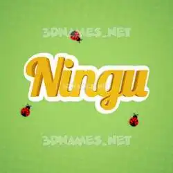 ningu in Ladybugs style - 3D name wallpaper