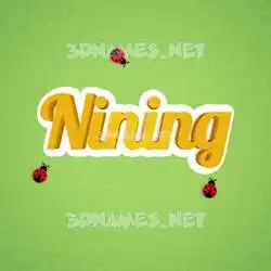 nining in Ladybugs style - 3D name wallpaper