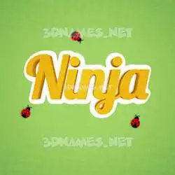 ninja in Ladybugs style - 3D name wallpaper