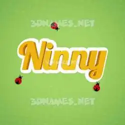 ninny in Ladybugs style - 3D name wallpaper