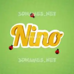 nino in Ladybugs style - 3D name wallpaper