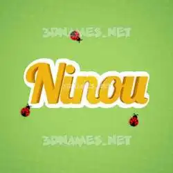 ninou in Ladybugs style - 3D name wallpaper