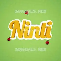 ninti in Ladybugs style - 3D name wallpaper
