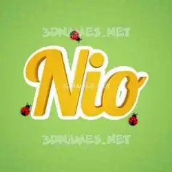 nio in Ladybugs style - 3D name wallpaper