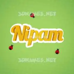 nipam in Ladybugs style - 3D name wallpaper