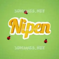 nipen in Ladybugs style - 3D name wallpaper