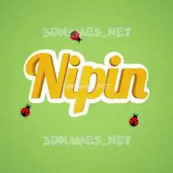 nipin in Ladybugs style - 3D name wallpaper