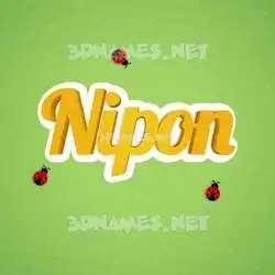 nipon in Ladybugs style - 3D name wallpaper