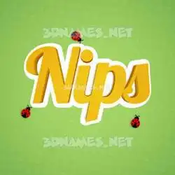 nips in Ladybugs style - 3D name wallpaper