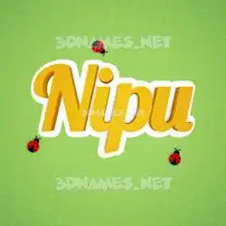 nipu in Ladybugs style - 3D name wallpaper