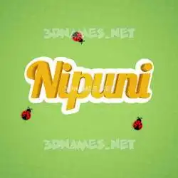 nipuni in Ladybugs style - 3D name wallpaper