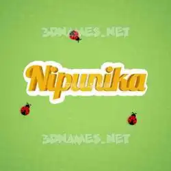 nipunika in Ladybugs style - 3D name wallpaper