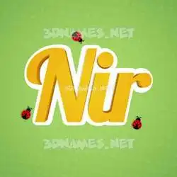 nir in Ladybugs style - 3D name wallpaper