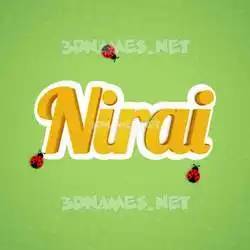 nirai in Ladybugs style - 3D name wallpaper