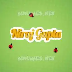 niraj gupta in Ladybugs style - 3D name wallpaper